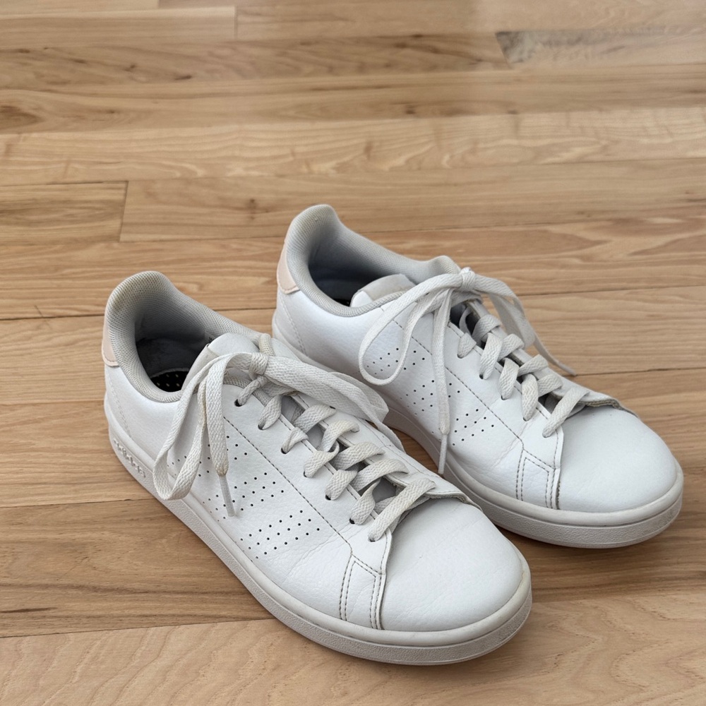 Adidas White and Cream Sneakers
